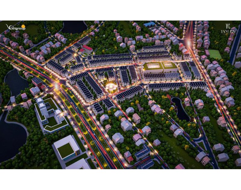 Toàn cảnh khu phố chợ Trường Xuân về đêm 