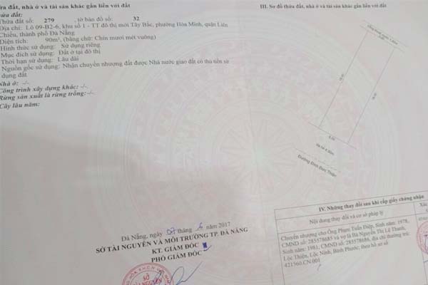 Bán đất ĐINH ĐỨC THIỆN(Số nhà 208) đường 7,5m lề 4,5m gần Đặng Huy Trứ